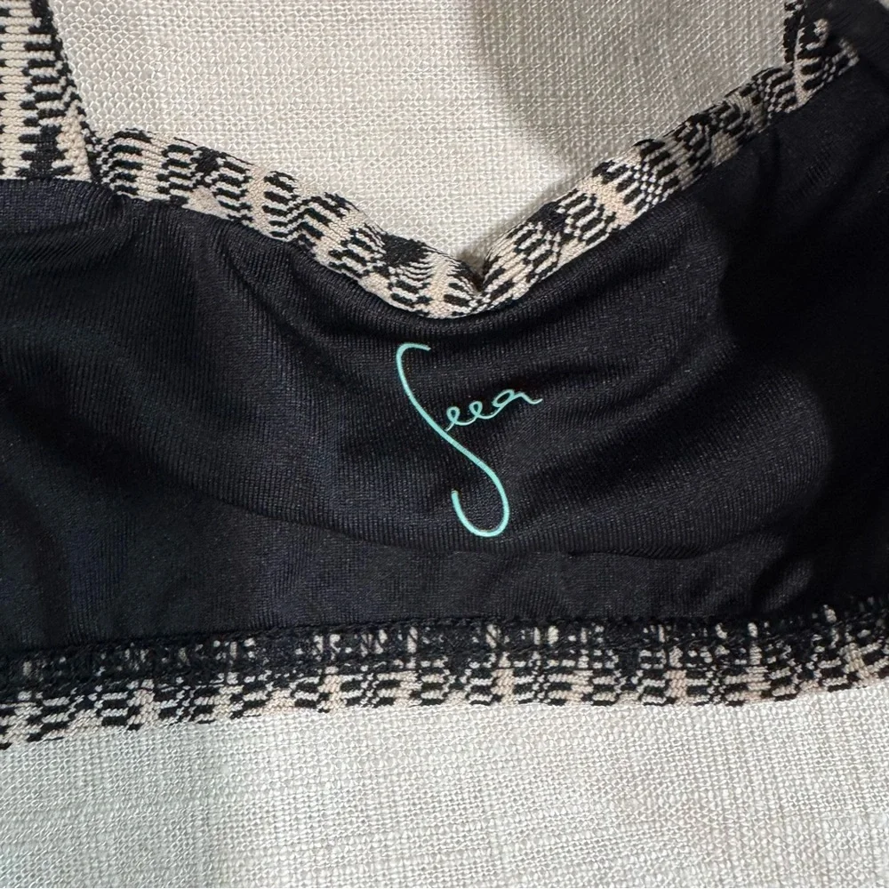 Seea Georgia Bikini Set Top Medium & High Waisted Bottoms Small in Aries Print - Picture 9 of 16